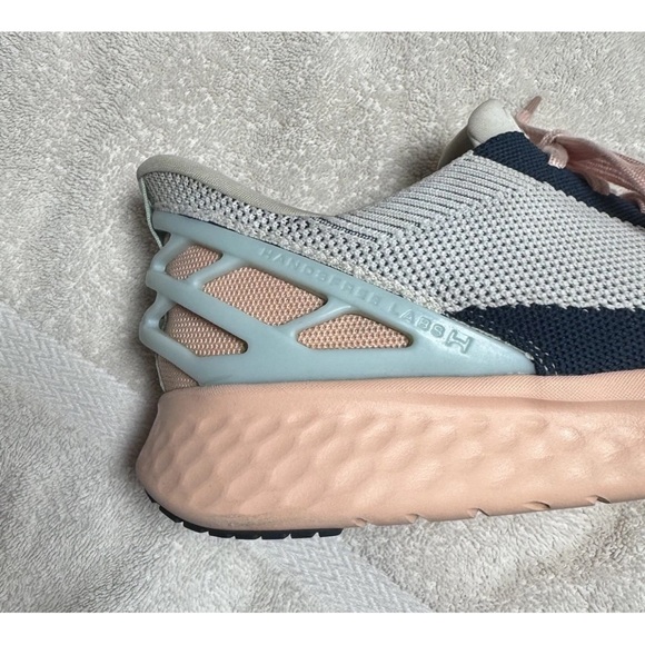 Kizik Athens Bahama Sneaker Women 9.5 Men 8 White Blue Hands Free Slip On Shoes - Picture 7 of 12